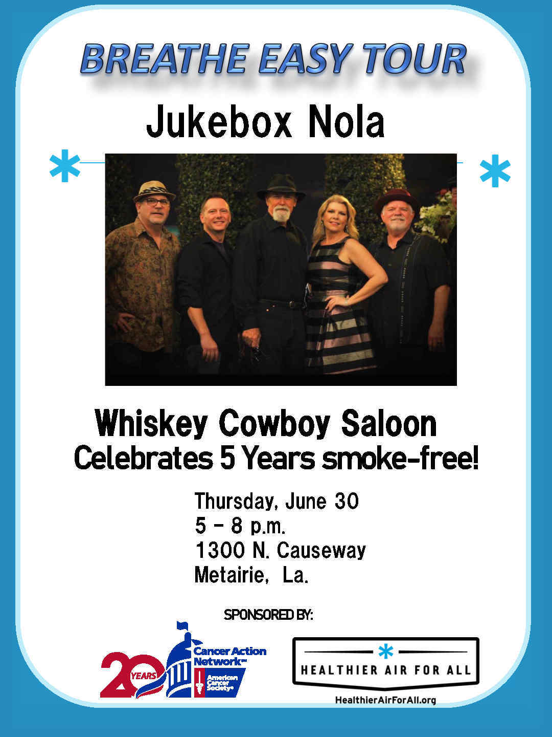 Whiskey Cowboy Saloon Happy Hour flyer